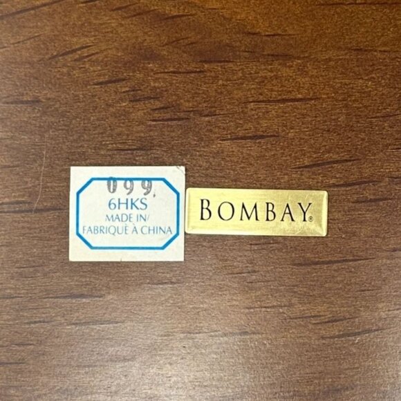 Vintage Bombay Wood Valet Dresser Desk Men's Organizer Mahogany Tray MCM - Picture 5 of 14